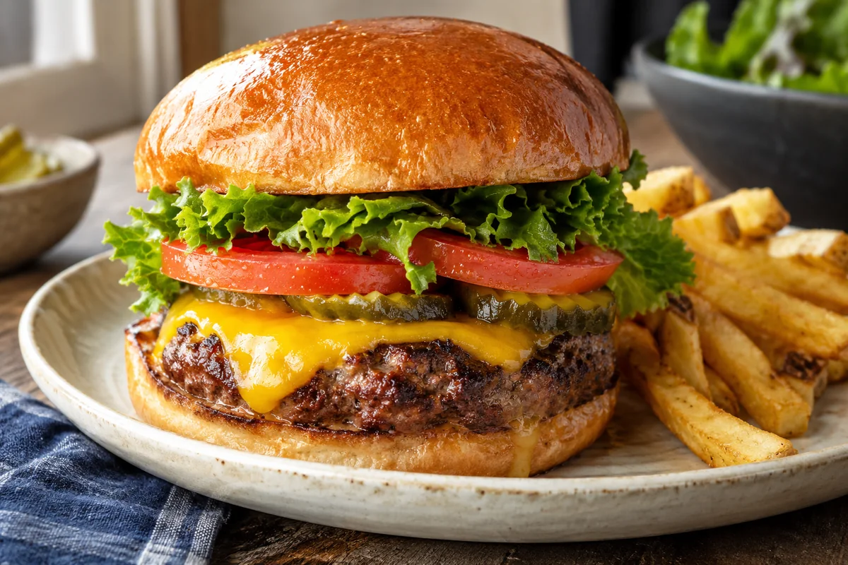 The make-it-yourself cheeseburger — the modern table