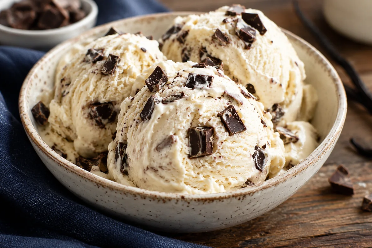 Chocolate-chip ice cream — the modern table