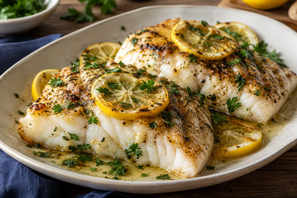 Lemon-butter baked fish — the modern table