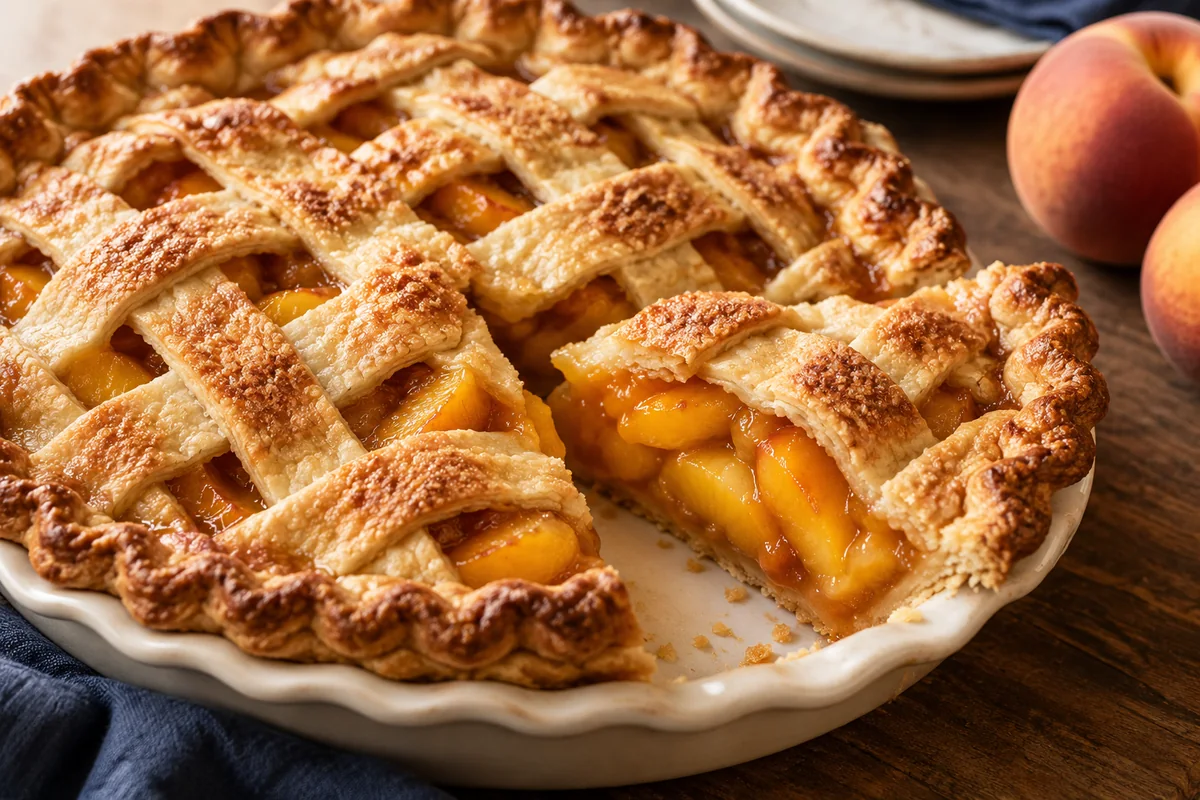 Golden peach pie — the modern table