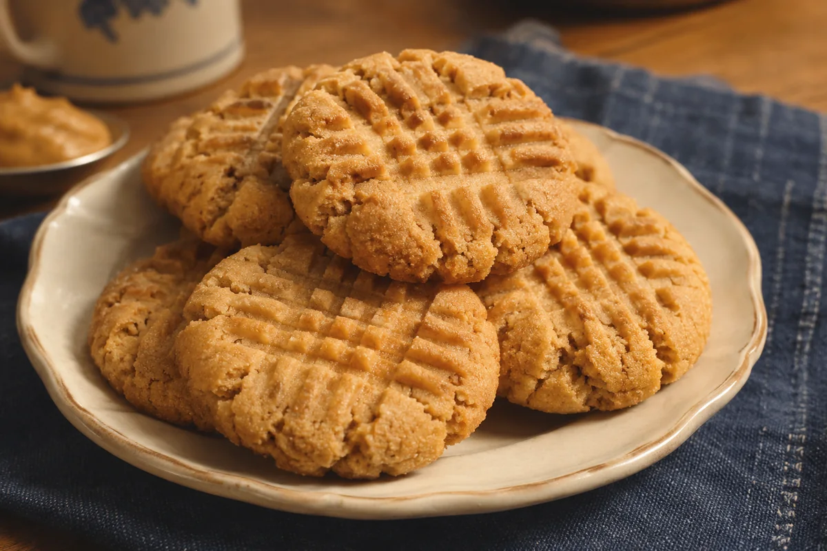Peanut butter cookies — a little vintage colour