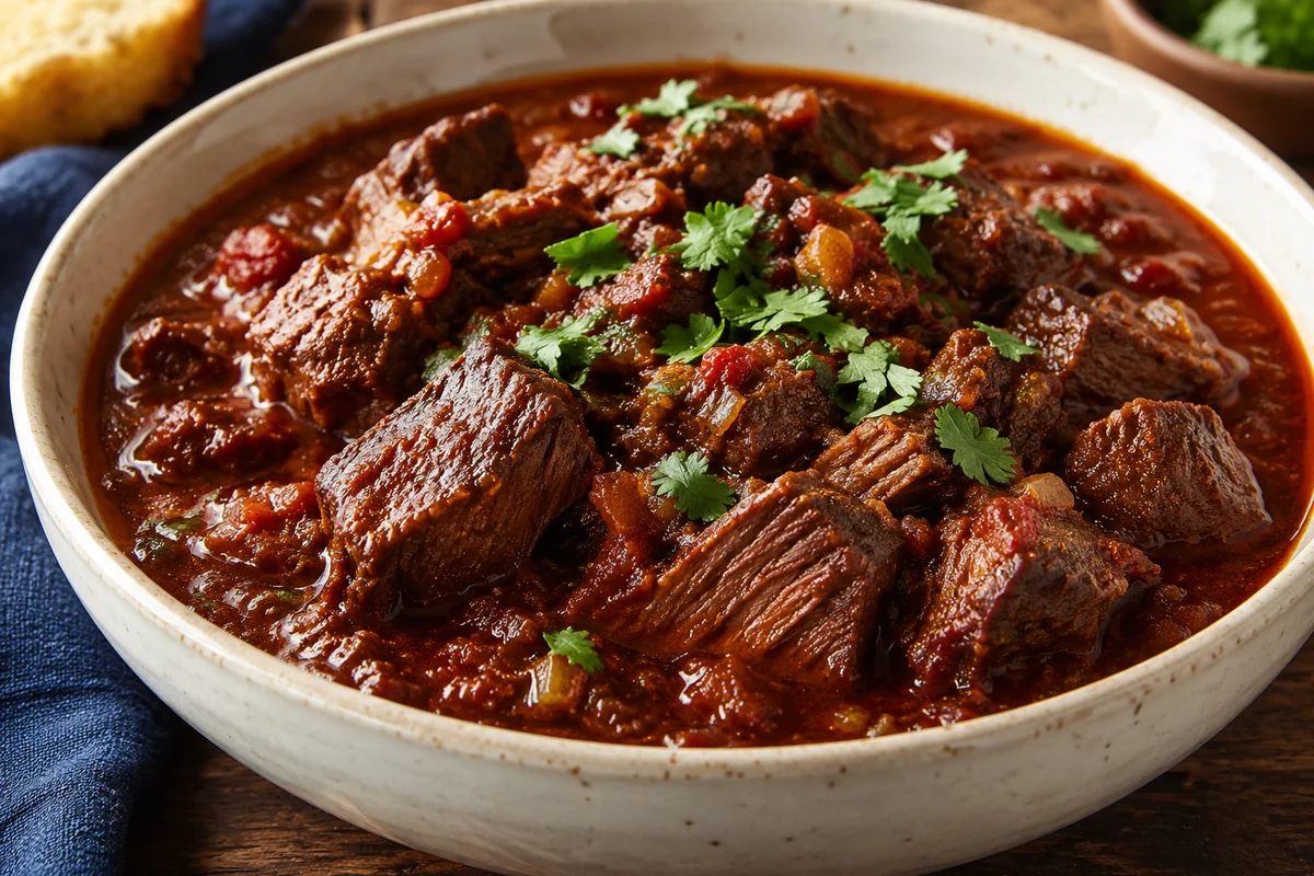 Texas-style beef chili — the modern table