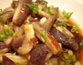 Steamed eggplant with sesame dressing