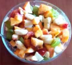 Summer fruit salad with lime and ginger