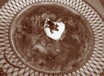 Ukrainian borscht with beets and cabbage